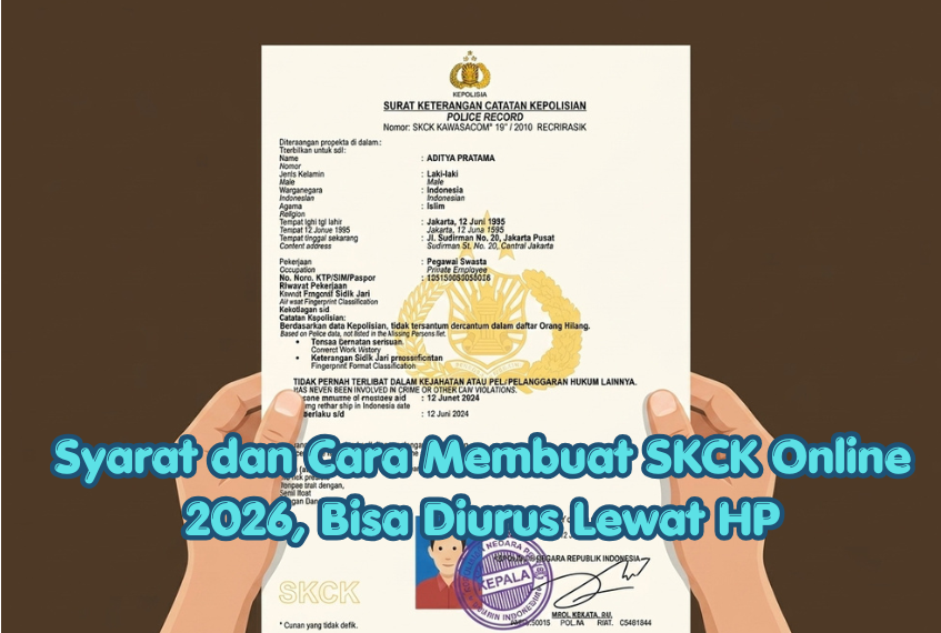 Syarat dan Cara Membuat SKCK Online 2026, Bisa Diurus Lewat HP