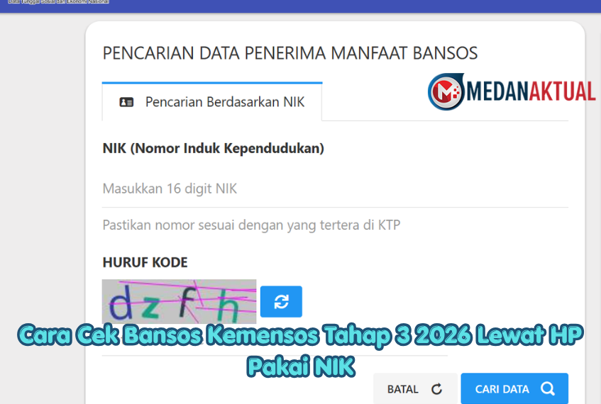 Cara Cek Bansos Kemensos Tahap 3 2026 Lewat HP Pakai NIK