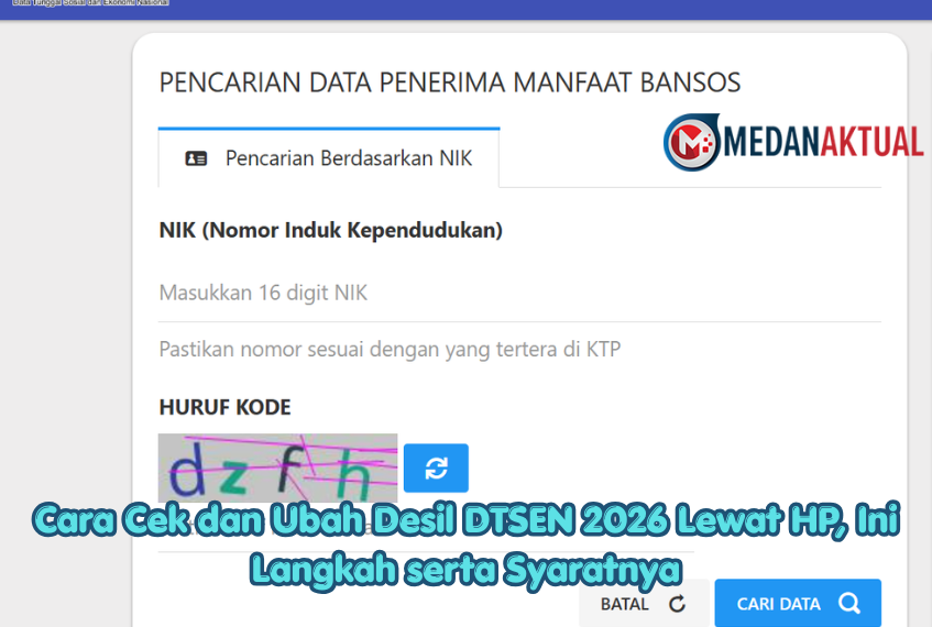 Cara Cek dan Ubah Desil DTSEN 2026 Lewat HP, Ini Langkah serta Syaratnya