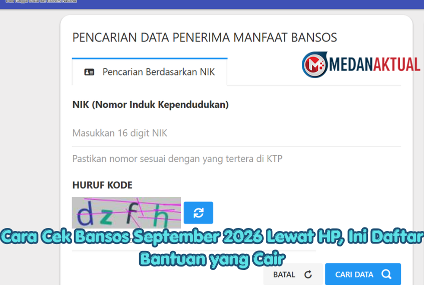 Cara Cek Bansos September 2026 Lewat HP, Ini Daftar Bantuan yang Cair