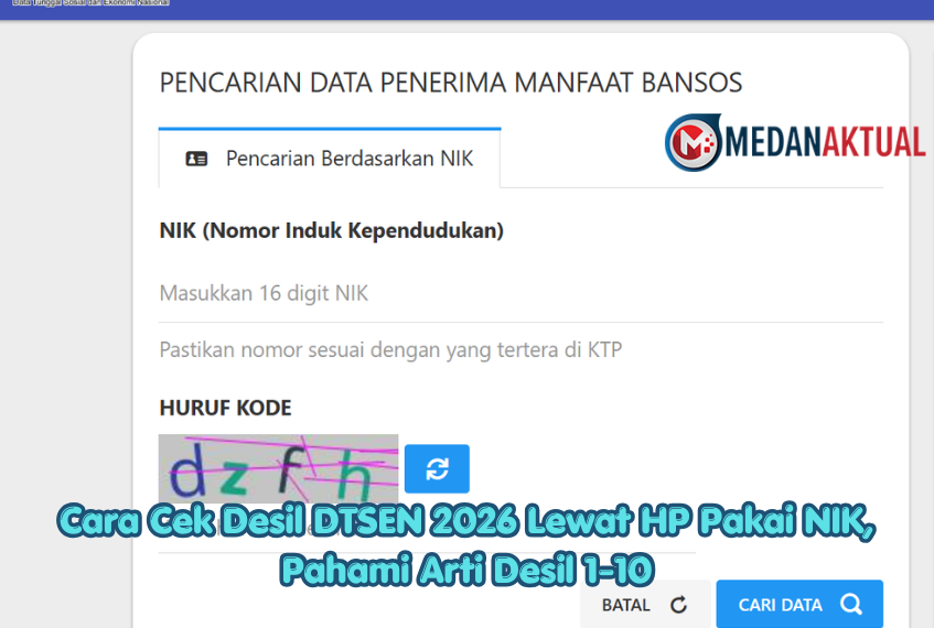 Cara Cek Desil DTSEN 2026 Lewat HP Pakai NIK, Pahami Arti Desil 1-10