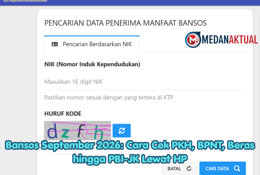 Bansos September 2026: Cara Cek PKH, BPNT, Beras hingga PBI-JK Lewat HP