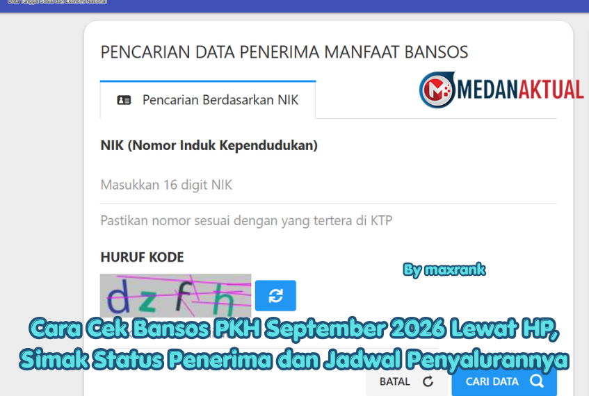Cara Cek Bansos PKH September 2026 Lewat HP, Simak Status Penerima dan Jadwal Penyalurannya