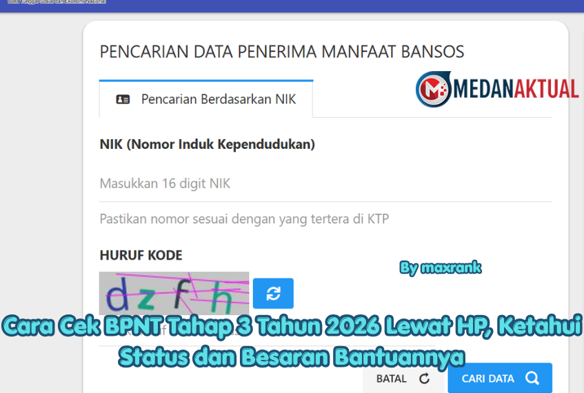 Cara Cek BPNT Tahap 3 Tahun 2026 Lewat HP, Ketahui Status dan Besaran Bantuannya