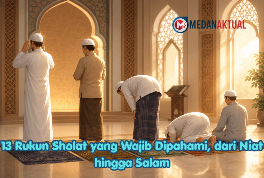 13 Rukun Sholat yang Wajib Dipahami, dari Niat hingga Salam